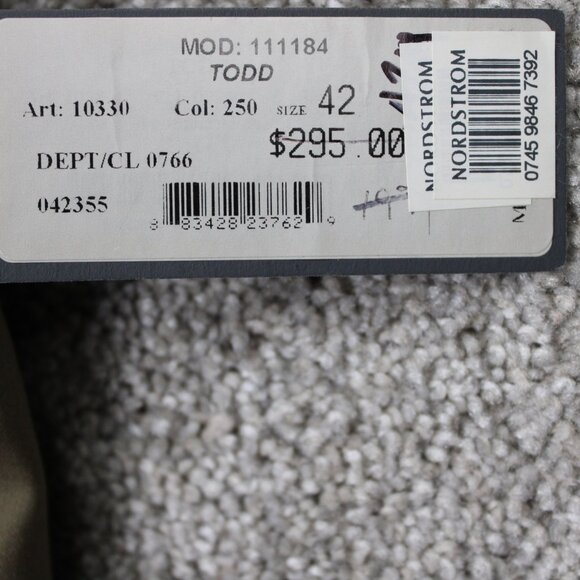 Zanella Todd Dress Pants NWT Mens 42 Beige 100% Wool Flat Front Unhemmed - Picture 8 of 12